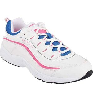 Easy Spirit Romy Walking/Running White Pink Leather Sneaker Size 7.5